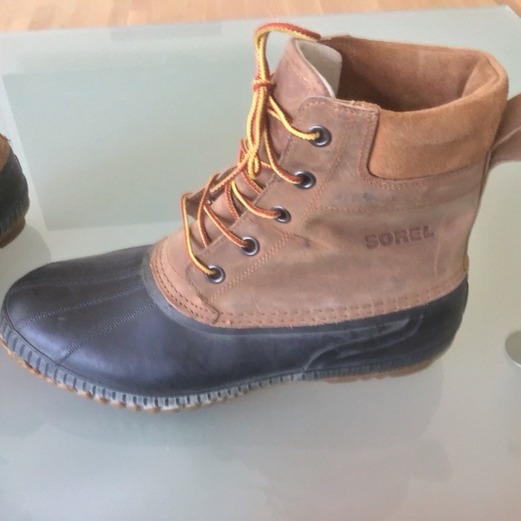 Sorel Mens Cheyanne II Lace Up Brown Black Waterproof Duck Rain Snow Boots 13 LN - Picture 5 of 6